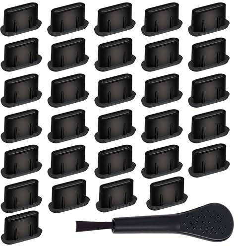 Aiyorse 30Pcs USB C Dust Plug, USB Type C Anti Dust Port Cover Type-C Charging Port Protector Compatible with Samsung Galaxy Google Pixel Moto G TCL UMIDIGI OnePlus Nord and All USB Type C Ports