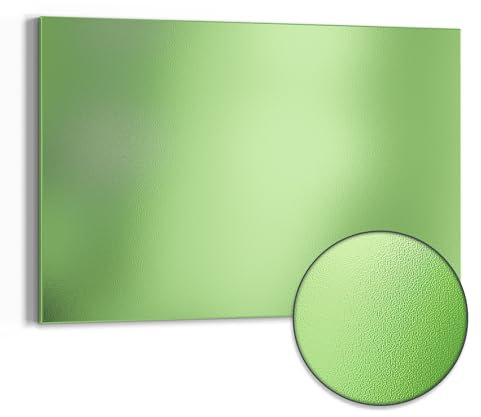 DEQORI Metall Magnettafel | 60x40 cm cm groß | Unifarben - Hellgrün | Whiteboard für alle Magnete | Magnetboard Wand-Tafel für Küche & Büro | Design Magnetwand Pinnwand magnetisch