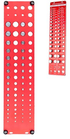 Misuratore filettato a vite – 34 fori – strumento di misurazione per viti in metallo durevole | Dimensioni vite resistenti all'usura, test manuale del bullone, strumento di rilevamento filettato