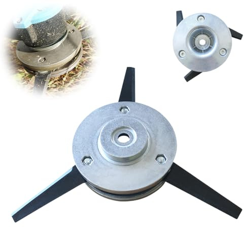 Tete Debroussailleuse Universelle M8 x1,25/M10 x1,25/M10 x2,25 Tête Lames Dentelées, Tête Débroussailleuse pour Coupe-Bordures, Dresse-Bordures, Nylon, Aluminium (M10 x2,25)