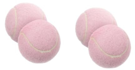 JOINPAYA 2 Sätze Trainings Tennisbälle Für Anfänger Pinke Gummibälle Für Mädchen Für Spielerisches Üben Und Verbesserung Tennisfähigkeiten Langlebig Und 2 Stücke * 2