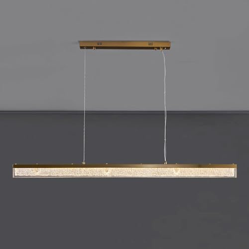 Lámpara Colgante Lineal de Resina Regulable de 3000 K a 6000 K, lámpara de araña Ajustable de Acero Inoxidable Negro para Isla de Cocina, Comedor y Sala de Estar, luminaria de suspensión Mod