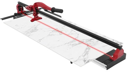 Professioneller Fliesenschneider 120cm Manueller Fliesenschneider für Keramik & Porzellan | Präzisions-Flisenschneidmaschine mit Infrarot-Laser & Rutschfestem Standfuß (120cm)