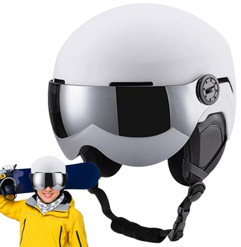 Ranley Skihelm für Damen, stoßfest, warmer Hut mit Brille | Skihelm für kaltes Klima mit Linse - Für Männer Frauen Skifahrer Snowboarder Freie Abfahrt Skigebiet Outdoor Sport
