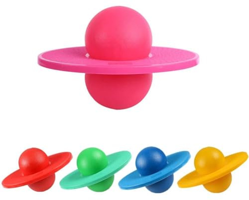 POENVFPO Balance-Brett Zum Springen von Bällen, PVC-Material, Fördert Gleichgewicht und Bewegung für Im Alter von 3–12 Jahren, Maximale Belastung 500 Kg, Ideal Zum Spielen Im Freien (Rot)