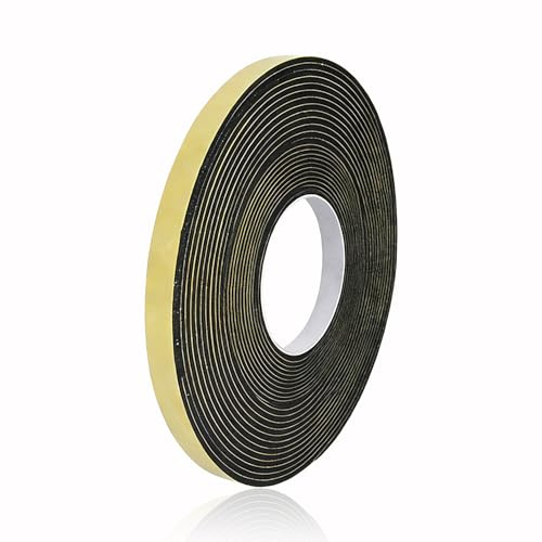 TIHNY EVA-Schaumstoffband 1 mm x 10 mm x 10 m, selbstklebender Dichtstreifen