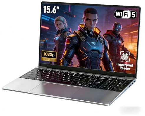 CHIFUYOU Ordenador portatil 16 GB RAM 1TB SSD 15,6 Pulgadas Gaming portatil, Estudiantes portatil R-5 7430U up to 4,3 GHz, 1920 x 1080 p, Teclado retroiluminado, Huella Dactilar/batería 6000 mAh