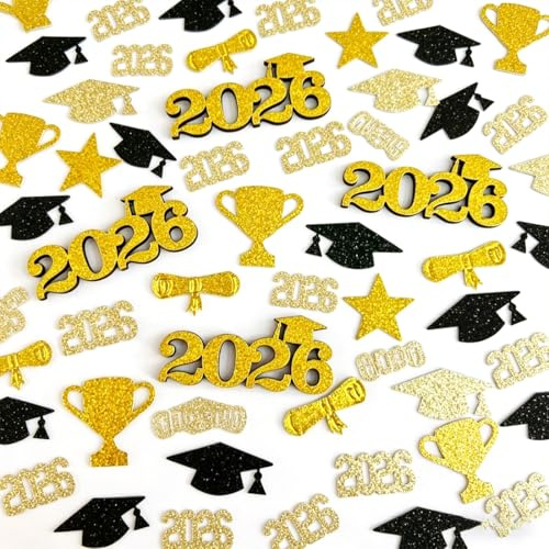 HAPZUR Coriandoli Laurea 100 Pezzi. Decorazioni per Feste di Successo, Tavolo & Atmosfera Festiva con Cappelli Dottorato.