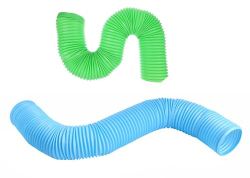 Toddmomy Tunnel en Plastique Pliable pour Petits Animaux 2pcs, Tunnel Tubulaire Solide pour Hamsters et Rats, D'activité Polyvalent pour Maison et Extérieur