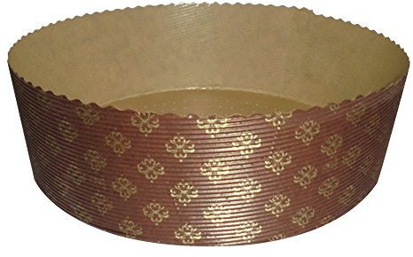 IMBALLAGGI ALIMENTARI PZ 10 Forma Cottura PANETTONE Basso Stampo per PANETTONI Diametro CM 22 Alto CM 7 da GR 1000