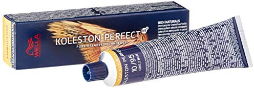 Wella Professionals Koleston Perfect Rich Naturals - Permanente Haarfarbe - Professionelle Coloration mit bis zu 100% Grauabdeckung & Me+ Farbtechnologie – 10/95 HellLichtblond Cendré‑Mahagoni, 60ml
