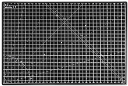 Elan Schneidematte A1 Schwarz, 5-lagige Schneidematte 60x90 Selbstheilend, Bastelunterlage Schnittfest A1, Cutting Mat 60x90, Large Craft Mat