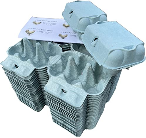 Anglia Farm Supplies - Effect 6 Blue - Coloured Egg Carton Boxes 1/2 dozen - includes sheet 8 labels (Half Bundle 140 Cartons)
