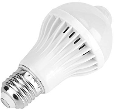 EVTSCAN Capteur de Mouvement lumière intérieure, E27 détection Intelligente Pir capteur de Mouvement Infrarouge lumière Ampoule LED pour Porte d'entrée Porche Garage sous-Sol Couloir Placard(7W)