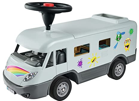 BIG-Camper – Rutsch- und Spielauto - Spielzeug-Wohnmobil mit Flüsterrädern zum Fahren und Spielen für Kinder von 2 - 5 Jahren, Kinderauto für drinnen und draußen