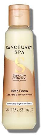Sanctuary Spa Bubble Bath Foaming Bath Soak, Bath Cream, with Wheat Proteins and Aloe Vera, Vegan and Cruelty Free, 75ml, Orange