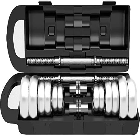 LTLCLZ Verstellbares Hantel Fitness Set Fitnessgeräte Beschichteter Mercerisierungsstab Für Fitnessstudio Büro Und Heimtrainingsgeräte,20kg mercerizing Rod