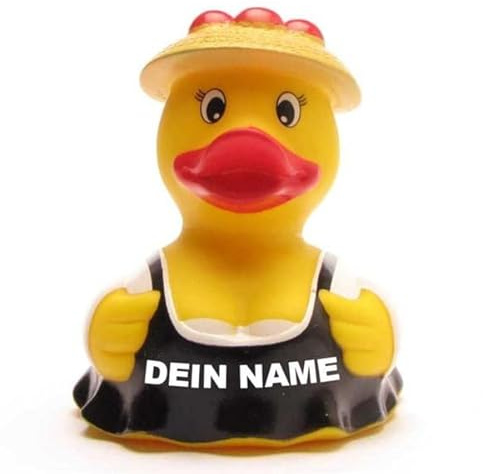 Badeente - personalisierbar (Schwarzwald Frau Ente)