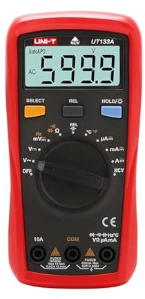 UNI-T UT133A UT133B Digital Multimeter Professional Tester AC DC Voltage Meter Ammeter Capacimeter Electrical Instruments(UT133A)