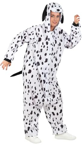 Funidelia Costume da dalmata onesie per adulti, Animali, Cucciolo - Tenuta per adulti per feste, Carnevale e Halloween - Taglia L-XL