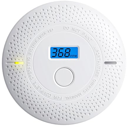 Smoke and Carbon Monoxide Detector, 2 in 1 Smoke Detector, LED Warning Light Indicators, 10 Year Battery White (1 Pack)