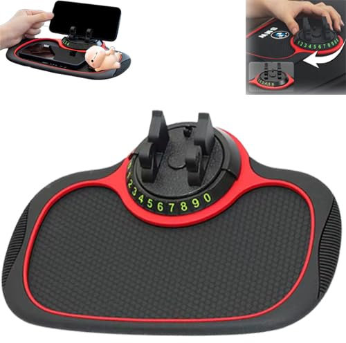 VessEn Multifunktionale Auto-antirutschmatte Auto-handyhalter,Auto Antirutschmatte Mit Handyhalterung,Anti-Rutsch Armaturenbrett Handy Halterung,Tisch Ständer Für Handy