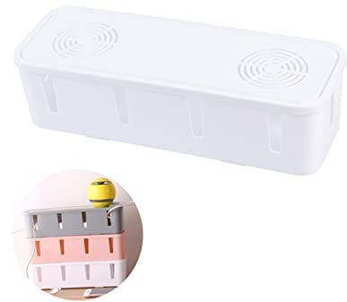 Gatuida Caja Organizadora para Enchufes y Cables con Función De Almacenaje Seguro y Gestión Eficaz para Hogar y Oficina