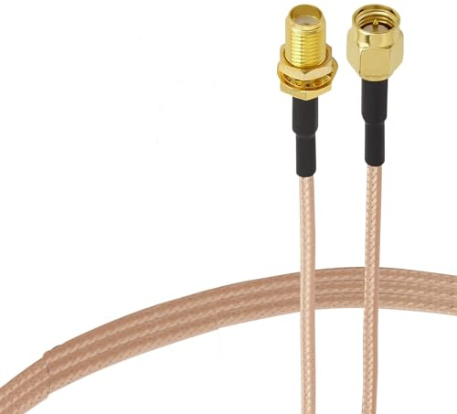 ACONRFTOL 2PCS Câble SMA 50CM Câble Coaxial RG316 SMA Mâle vers SMA Femelle 50ohms Câble d'Antenne WIFI Faible Perte Câble SMA Mâle à Femelle pour Câble Antenne Coaxial Antenne 3G 4G Routeur sans fil