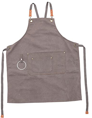 WOONEKY Kochschürze Für Herren – Canvas-schürze Mit Taschen Und Gekreuztem Rückendesign Für Damen