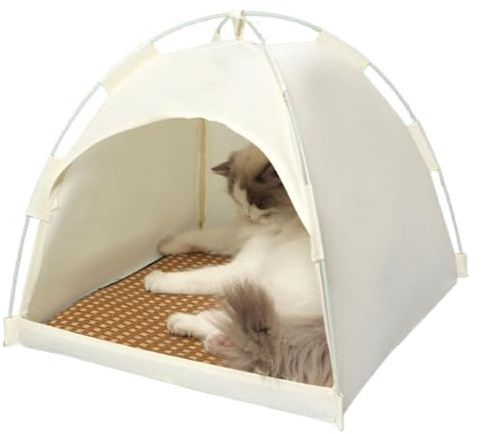 Cortina Térmica para Gatos Caseta para Gatos Cama para Gatos Verano Transpirable para Gatitos Cachorros