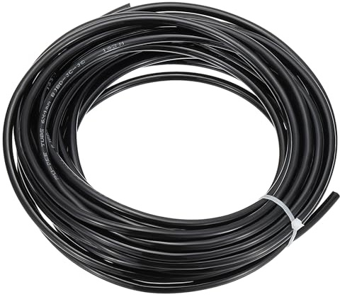 PATIKIL Pneumatique Tube 1/4 OD 39 pieds, 6mm OD 4mm ID PU Air Ligne Tuyau Tube pour Air Compresseur Raccord ou Fluide Transfert, Noir