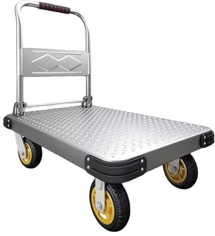500 Kg Klappbarer Plattformwagen, Multifunktionaler Hochleistungs-plattformwagen Mit Rädern Und Griff, Rollender Flachbettwagen Für Einfachen Transport Und Schweres Heben, 90 X 60 cm