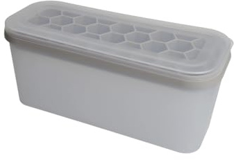 Brandani 55113 STAMPO PER CUBETTI GHIACCIO GRIGIO C/COPERCHIO E CONTENITORE TRASPARENTE SILICONE
