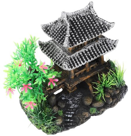 Generisch 1Stk Ornamente Zubehör für Aquarien Aquarienfische Aquarientunnel für Aquarien House Decoration polsterelemente Harz-Landschaftsbauhütte Unterwasserornament für Aquarien