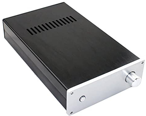 Cpolebev VerstäRker GehäUse, LM3886 Vollaluminium VerstäRker GehäUse DIY Audio VerstäRker GehäUse mit Steckdose