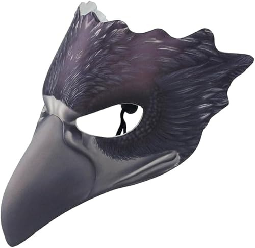 RRMMAN Kreative Tierschnabel Krähenmaske Karneval Maskerade Maske Dekorieren Halloween Kostüm Geburtstag Lustige Halbgesichtsmaske Verkleidung Party Halloween 3D Vögel Rollenspiel Heimdekoration (B)