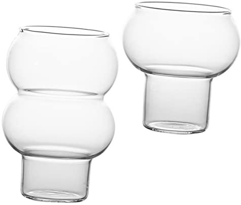 Warmhm 2pezzi Per e Dessert Ciotole Trasparenti Per Bevande Snack e Dessert Design e Facile Per Ristoranti e