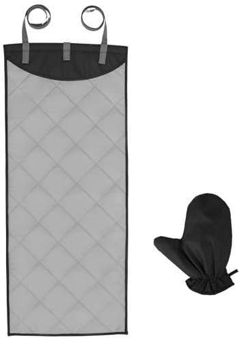 Foppla Over the Door Press Pad with Heat Resistant Glove Vertical Clothes Steamer Pad Portable Over Door Ironing Mat for Home Traveling(grey)