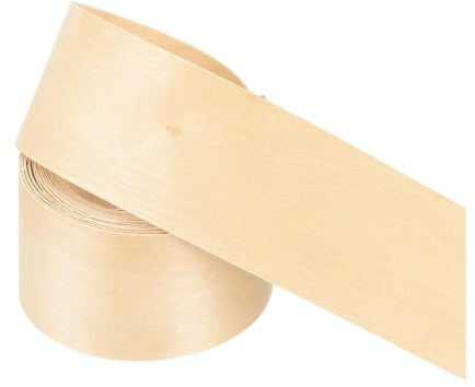 PATIKIL 38 Mm Cinta De Borde De Abedul Para Borde De Madera 10 Pies | 3 Metros De Cinta De Chapa De Madera Preencolada Flexible, Contrachapada, Con Adhesivo Termofusible, Para Restauración