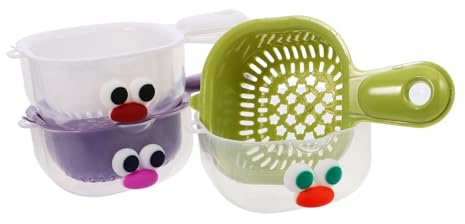 Hohopeti 3 Juegos Cestas Drenaje Frutas Doble Multifuncional Cocina Almacenaje Escurridor Frutas Verduras Fácil Limpieza