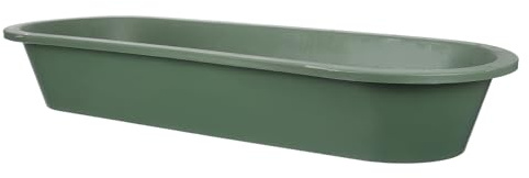 GARIOUANS Heavy Duty Oval Plastic Livestock Feeding Trough for Pigs Sheep Goats and Poultry Thickened Anti-chew Design with Large Capacity for Food and Water Easy to Clean Sheep Feed Bucket