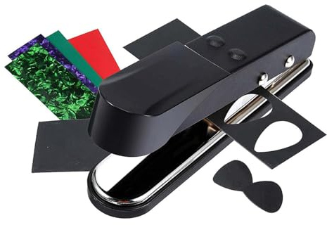 WEKADRIN DIY Gitarren plektrum stanzer aus Langlebigem Material Geeignet für Abs Celluloid und Derlin Platten Ermöglicht Einfaches Herstellen Individueller Plektren für Zufällige Farbe