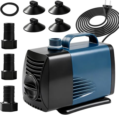 VIFERR 85 W silenziosa piccola pompa sommersa 5000L/H pompa sommersa per acquari, laghetti, fontane, idroponica