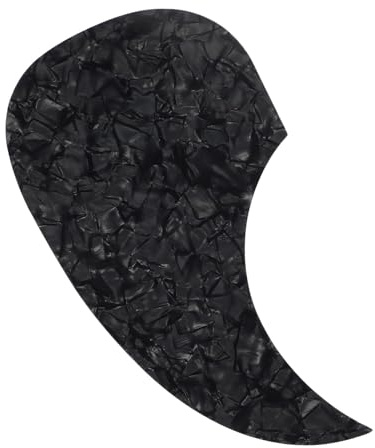 Gitarren Schlagbrett aus Pvc, Schwarz, für 40/41 Zoll Akustikgitarren | 1 Stück, Dekorative Schutzfolie mit Kratzschutz, Kompatibel mit Folk Gitarren, Zubehör für Saiteninstrumente