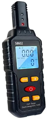 Meter Detector Portable Electromagnetic Field Gauss EV mW 3-in-1 Handheld Tester with LCD Alarm Magnetic Electric