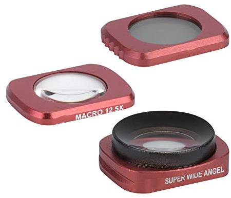 Oumij Filtres de Caméra 3 Pièces Kit de Filtres pour Objectifs Grand Angle 3 en 1 CR + 12,5X + CPL pour DJI Osmo Pocket