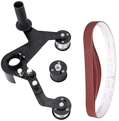 VICV2RO Belt Sander Attachment Tool Adapter Pipe Tube Polishing Bracket Bearing Sanding Angle Grinder Support Aluminum Alloy Professional Accessories