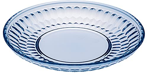 Villeroy & Boch - Boston col. Piatto da insalata blue, piatto decorativo per insalate e dessert con tocchi di blu, cristallo