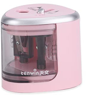 Bleistiftspitzer Rosa Elektrische Bleistiftspitzer, Tragbarer Bleistiftspitzer Kinder, Klinge zum Schnellen Schärfen, Geeignet für Schule, Zuhause, Büro, Klassenzimmer, Ohne Batterie
