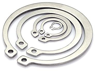 2pcs 145mm Anneaux de verrouillage externes C-Clip Anneaux de verrouillage d'arbre en acier inoxydable 304